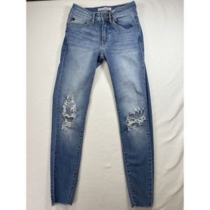 KanCan Jeans Mid- Rise Womens Size 1/24 Distressed Destroyed
